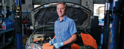 mechanic in auto repair shop